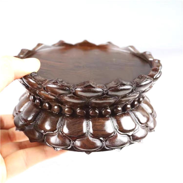 Double Lotus Blackwood Whole Trunk Round Wood Base
