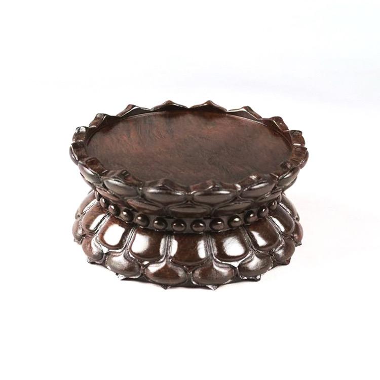 Double Lotus Blackwood Whole Trunk Round Wood Base