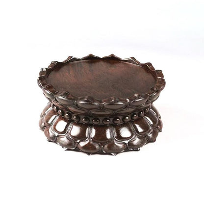 Double Lotus Blackwood Whole Trunk Round Wood Base