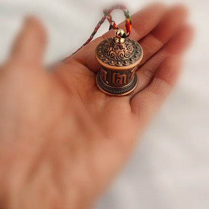 Finger Spin Mini Mani Prayer Wheel Pendant