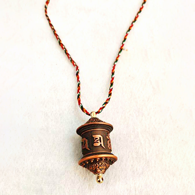 Finger Spin Mini Mani Prayer Wheel Pendant
