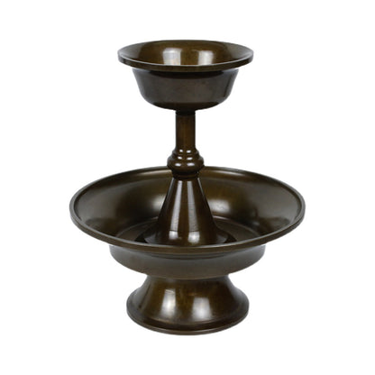 Klassischer Serkyem-Beschützer-Opferbecher aus oxidiertem Kupfer