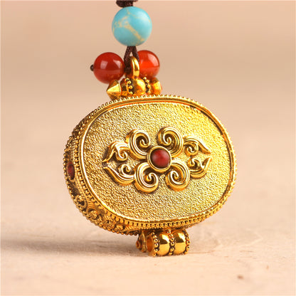 Colgante Gau de forma ovalada Mani Mantra