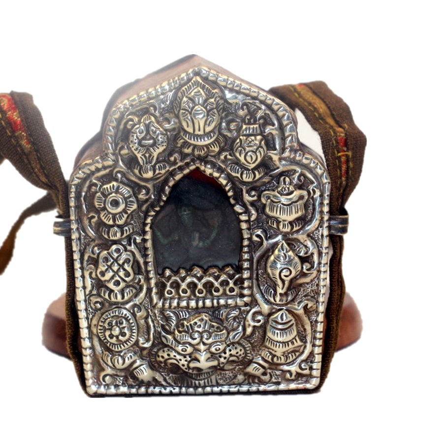 Vintage Eight Auspicious Classic Tibetan Gau Amulet