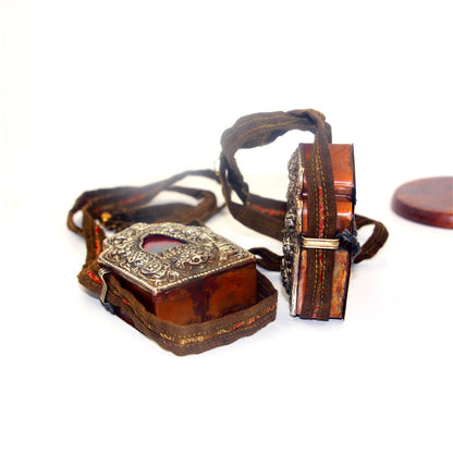 Vintage Eight Auspicious Classic Tibetan Gau Amulet