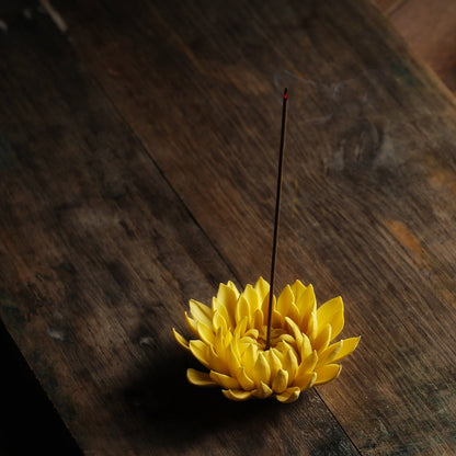 Yellow Chrysanthemum Flower Incense Holder
