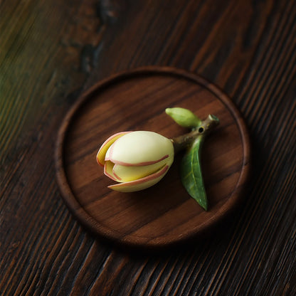 Artisan Magnolia Figo Flower Incense Holder