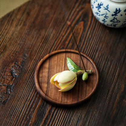 Artisan Magnolia Figo Flower Incense Holder