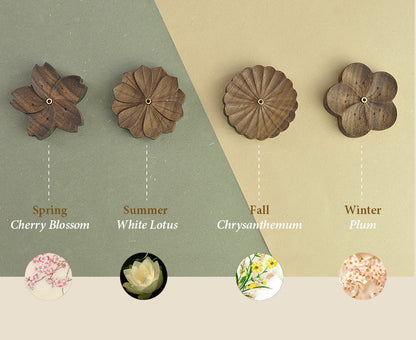 Räucherstäbchenhalter in Blumenform für vier Jahreszeiten