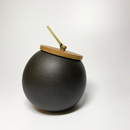 Ball Shape Ceramic Wabi Sabi Tea Canister
