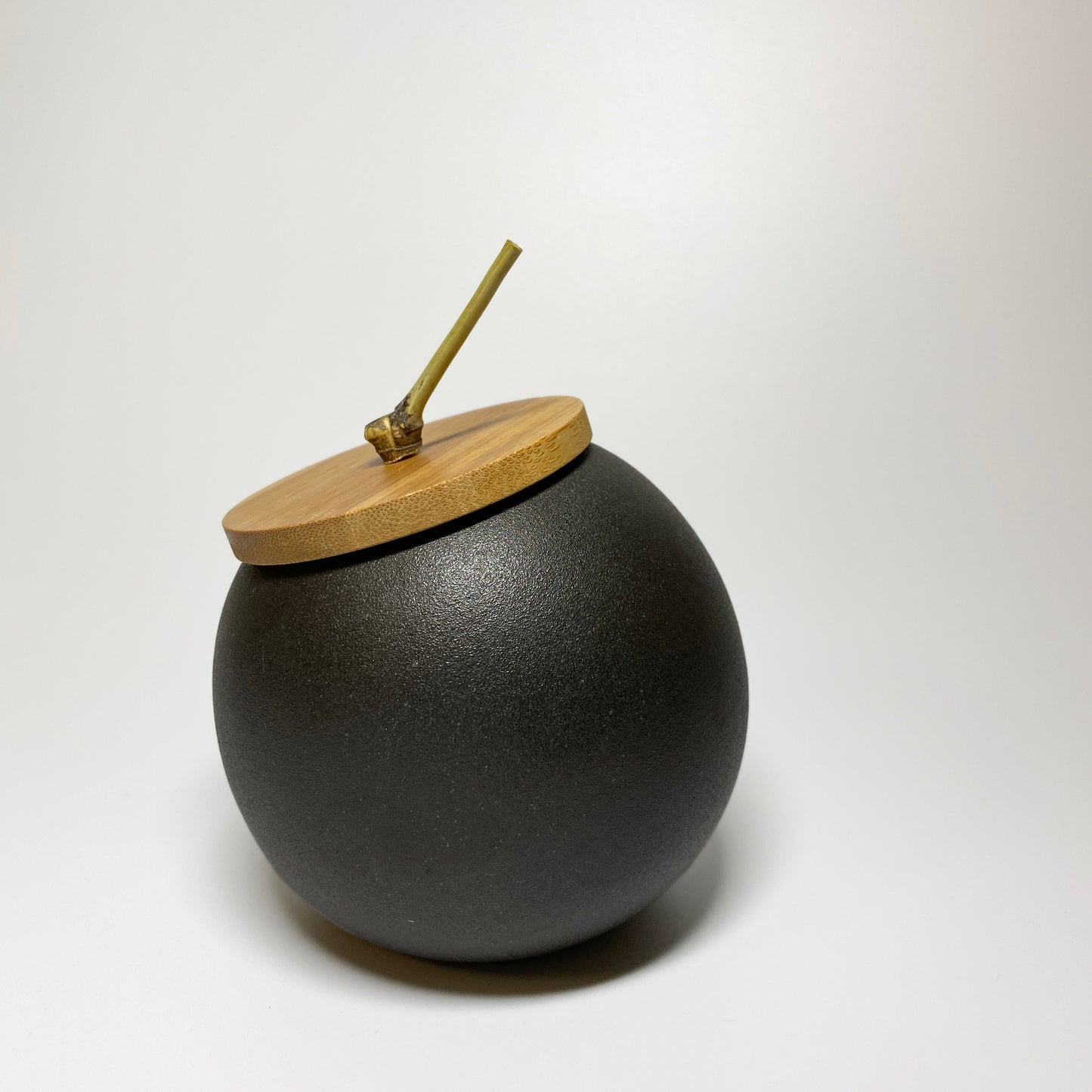 Ball Shape Ceramic Wabi Sabi Tea Canister