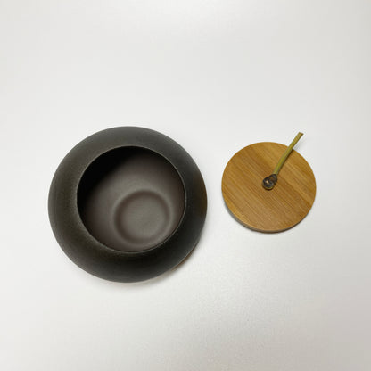 Ball Shape Ceramic Wabi Sabi Tea Canister