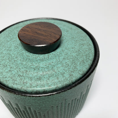 Blue Green Ceramic Tea Canister
