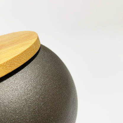 Ball Shape Ceramic Wabi Sabi Tea Canister