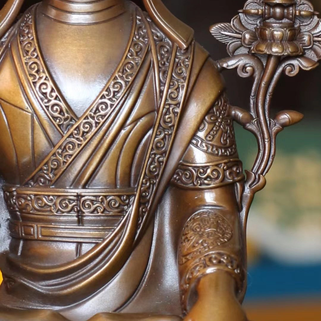 Longchenpa Oxidized Copper Statue. Two Colors