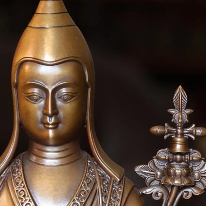 Longchenpa Oxidized Copper Statue. Two Colors