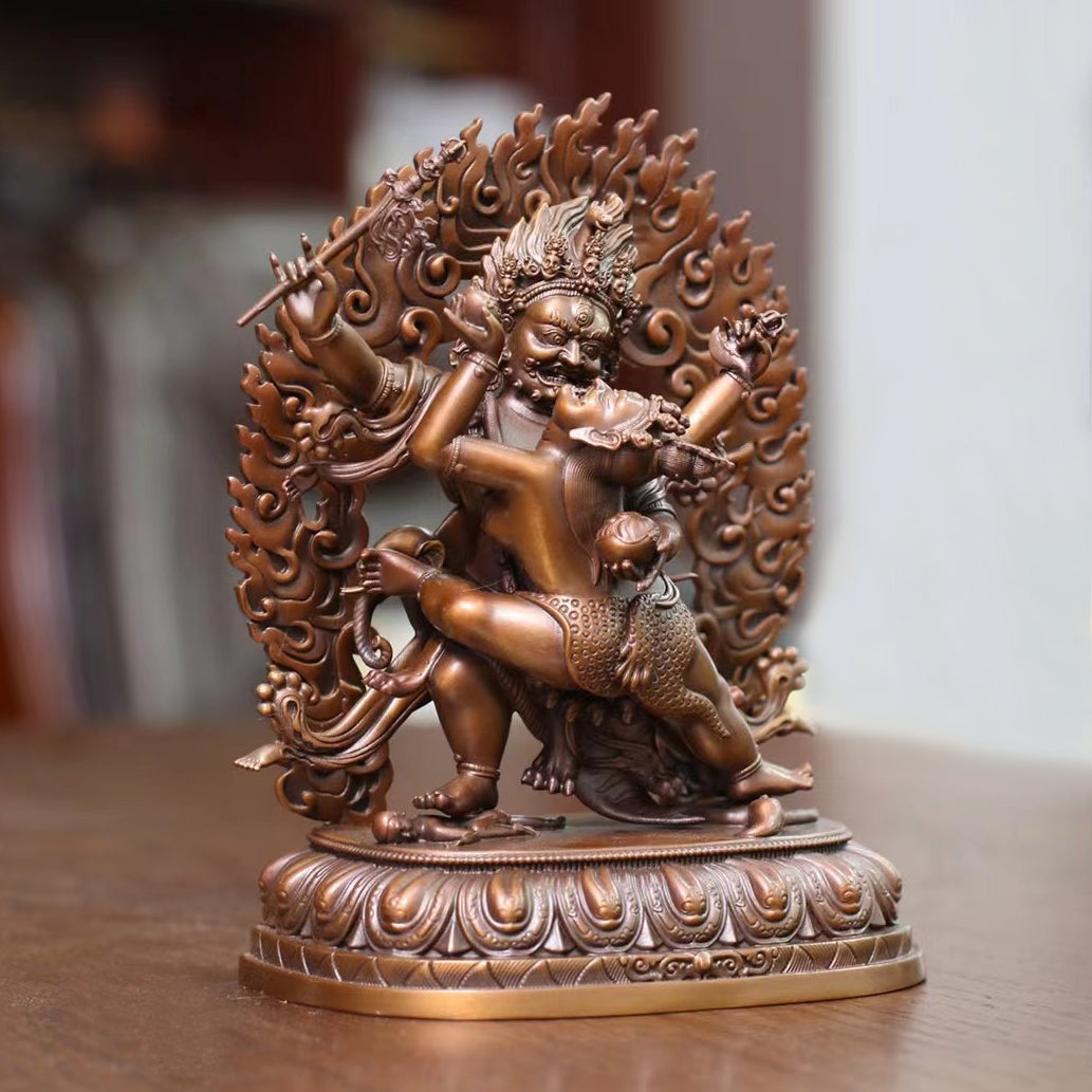 Hayagriva Statue Oxidized Copper Statue