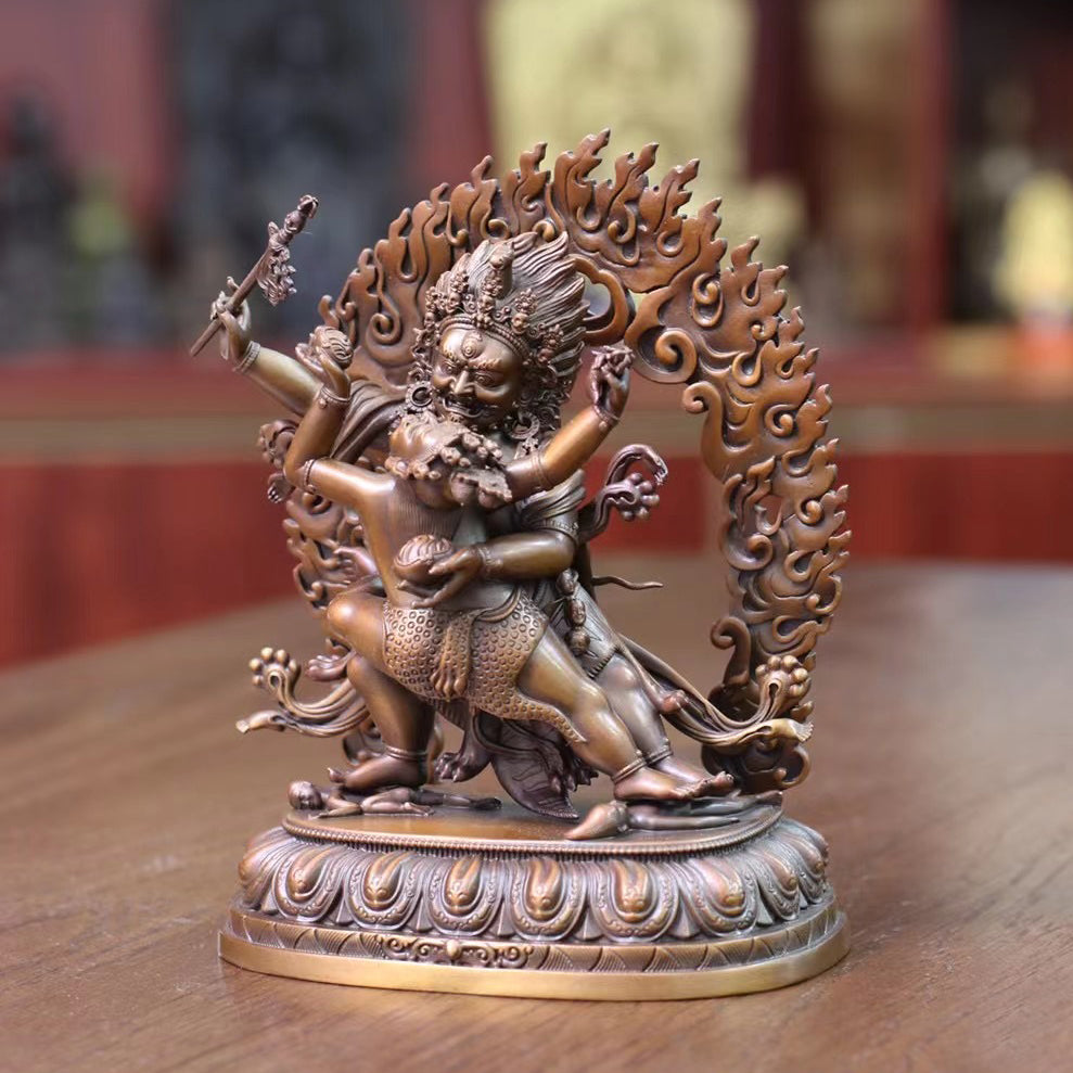 Hayagriva Statue Oxidized Copper Statue