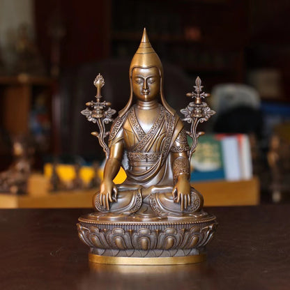 Longchenpa Oxidized Copper Statue. Two Colors