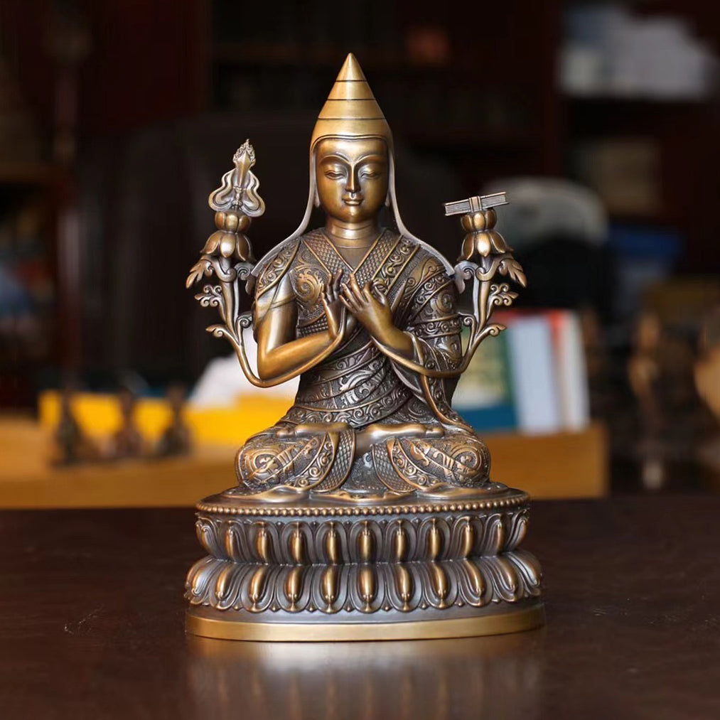 Ju Mipham Rinpoche Oxidized Copper Statue. Two Colors