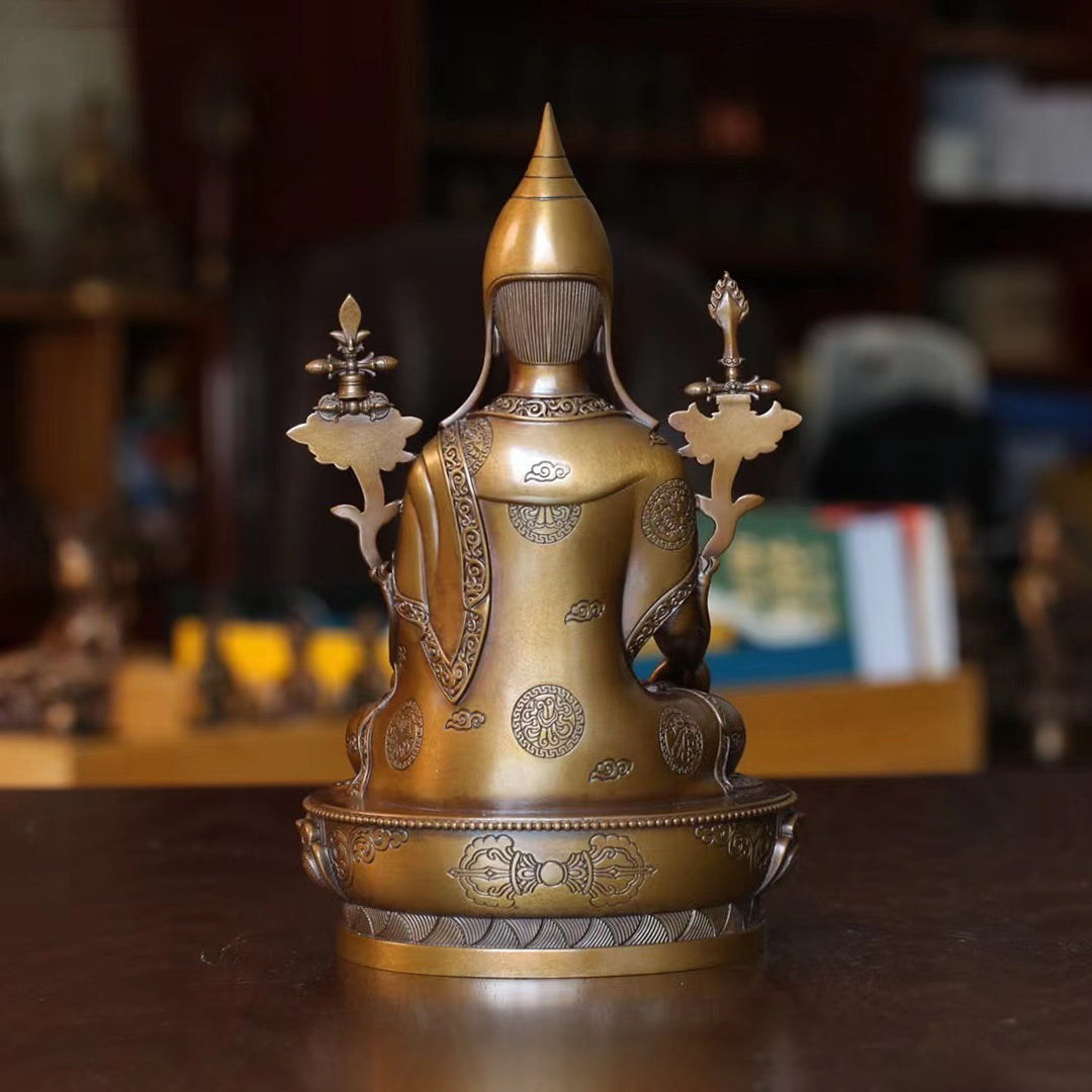 Longchenpa Oxidized Copper Statue. Two Colors
