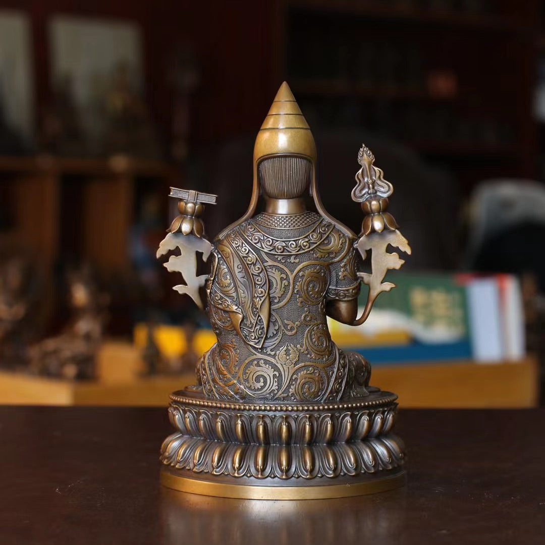 Ju Mipham Rinpoche Oxidized Copper Statue. Two Colors