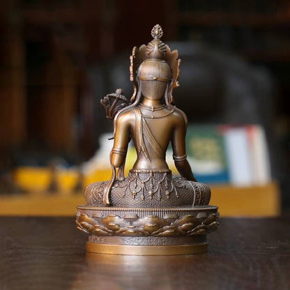 White Tara Oxidized Copper Statue. Two Colors