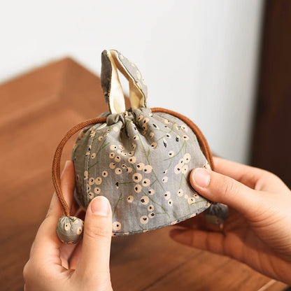 Handmade Cotton Drawstring Thickened Cushion Mala Bag