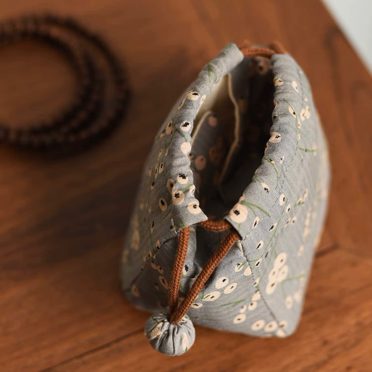 Handmade Cotton Drawstring Thickened Cushion Mala Bag