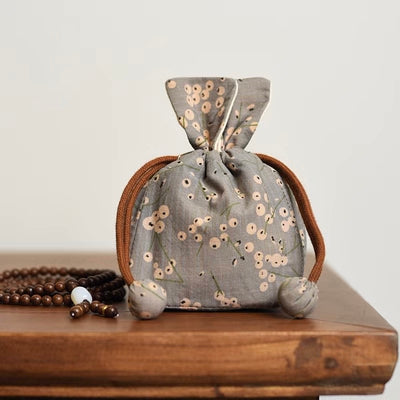 Handmade Cotton Drawstring Thickened Cushion Mala Bag