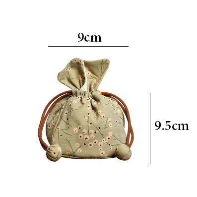 Handmade Cotton Drawstring Thickened Cushion Mala Bag