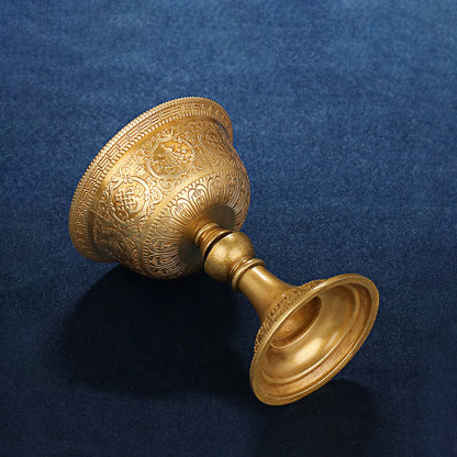 Eight Auspicious Low Relief Serkyem Protector Offering Cup