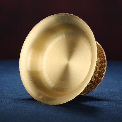 Eight Auspicious Low Relief Serkyem Protector Offering Cup