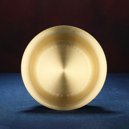 Eight Auspicious Low Relief Serkyem Protector Offering Cup