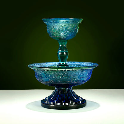 Magnificent Liuli Crystal Eight Auspicious Serkyem Protector Cup