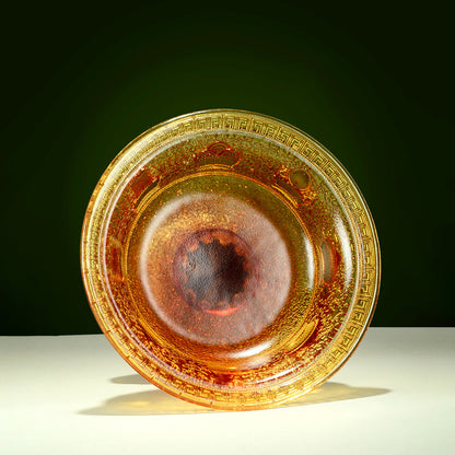 Magnificent Liuli Crystal Eight Auspicious Serkyem Protector Cup