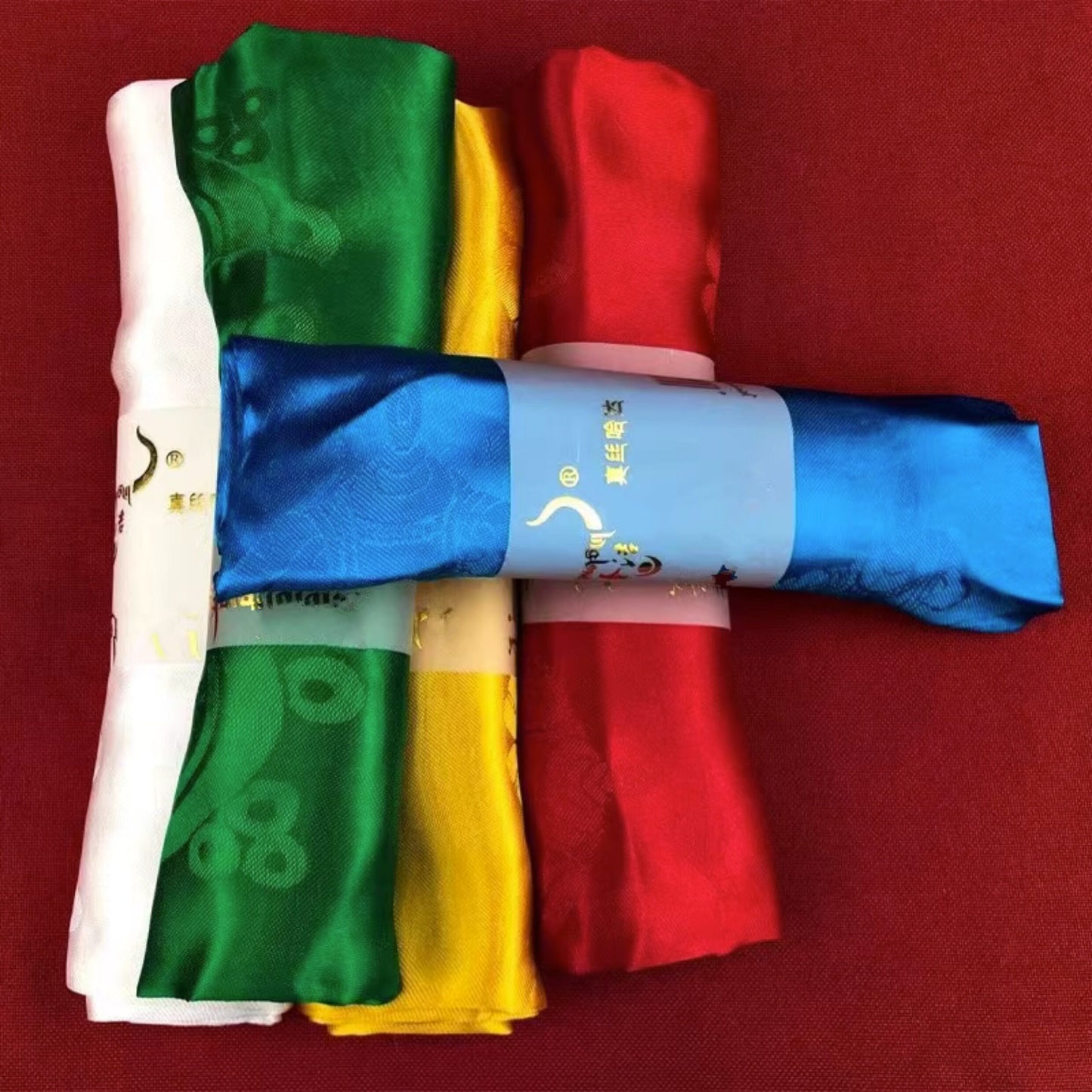 Traditional Tibetan Silk Khata Ceremonial Scarf