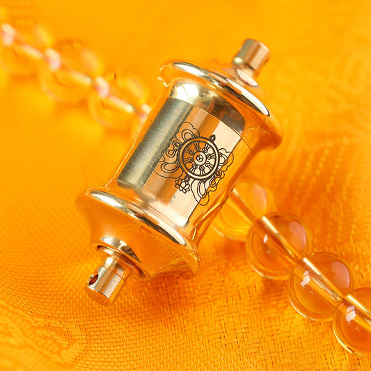 Finger Spin Microfilm Prayer Wheel Pendant