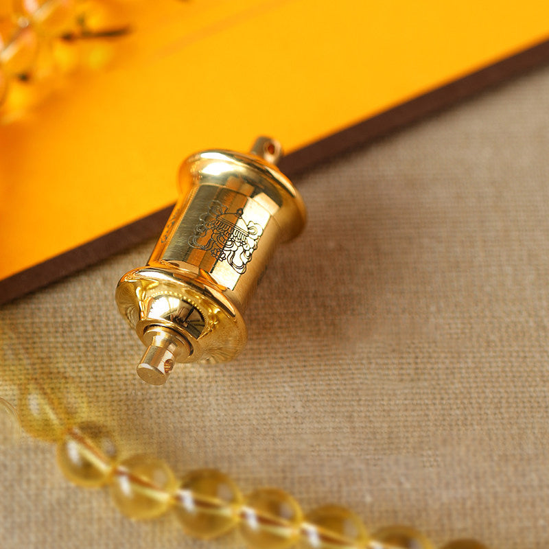 Finger Spin Microfilm Prayer Wheel Pendant