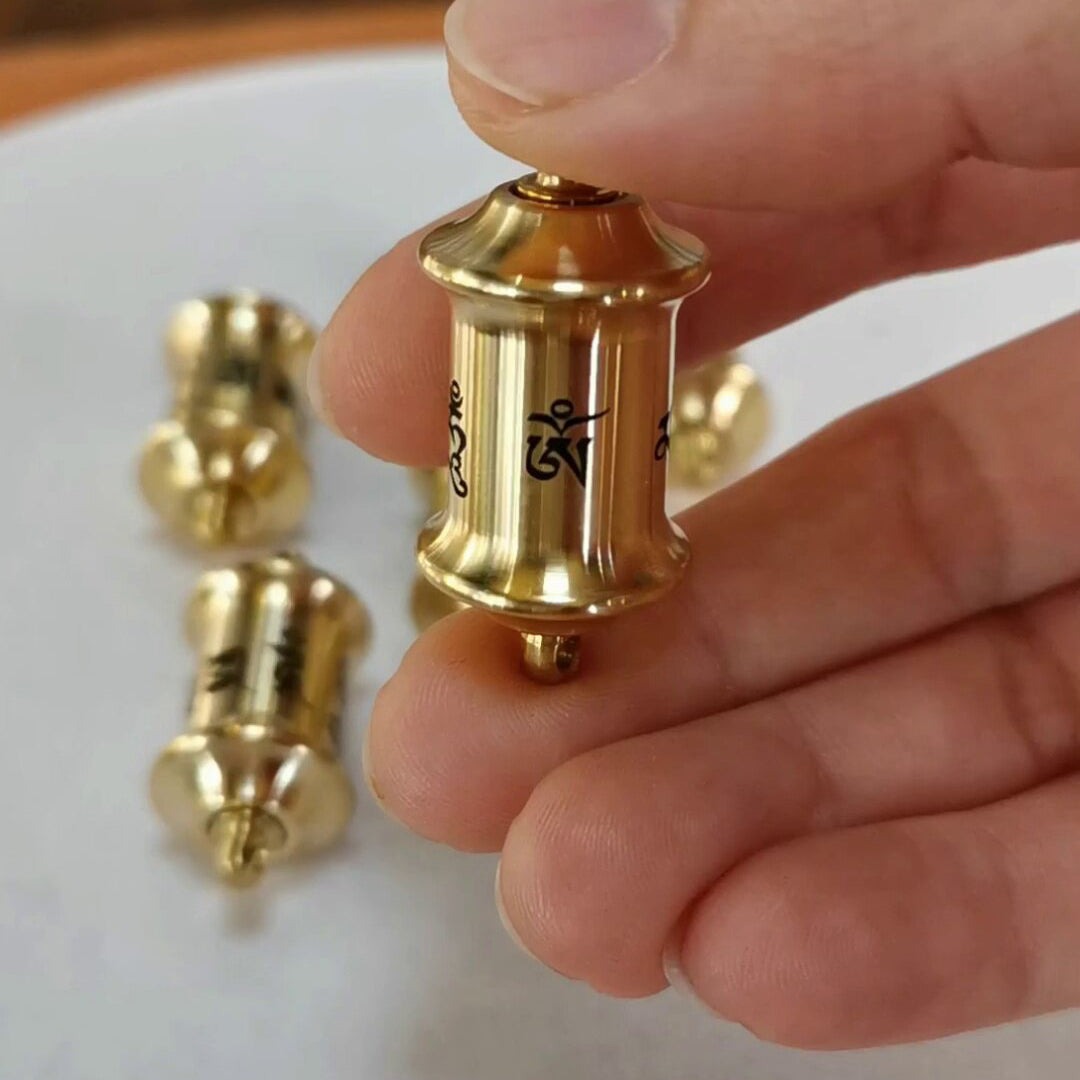 Finger Spin Microfilm Prayer Wheel Pendant