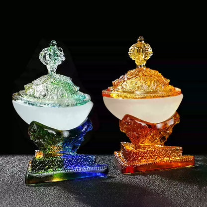 Magnificent Liuli Crystal Kapala Inner Offering Set (2 Colors)