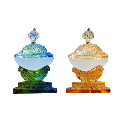Magnificent Liuli Crystal Kapala Inner Offering Set (2 Colors)