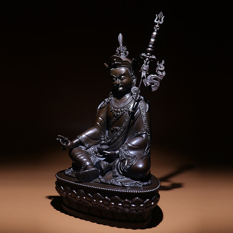 Guru Rinpoche Padmasambhava Oxidized Copper Statue. Two Colors