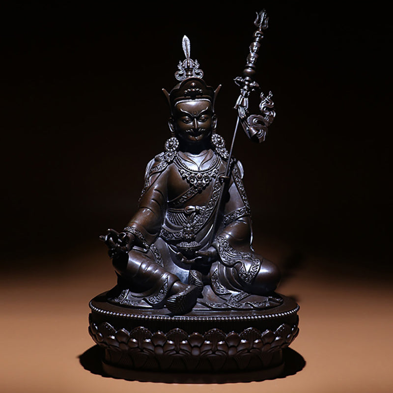 Guru Rinpoche Padmasambhava Oxidized Copper Statue. Two Colors