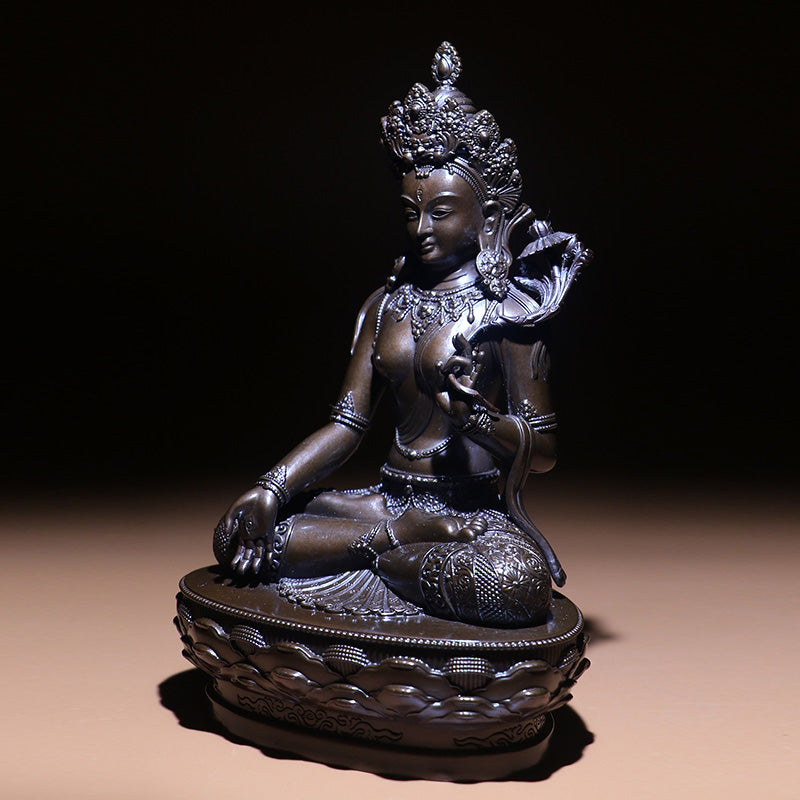 White Tara Oxidized Copper Statue. Two Colors