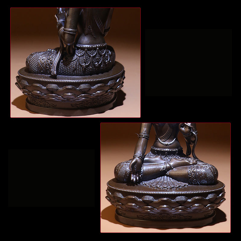 White Tara Oxidized Copper Statue. Two Colors