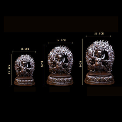 Vajrapani Bodhisattva Wrathful Oxidized Copper Statue