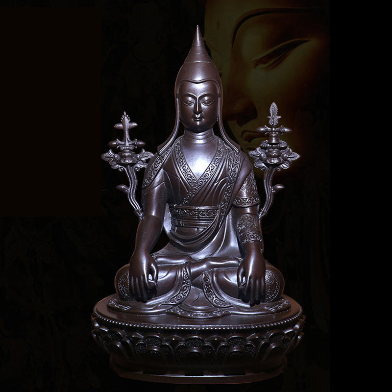 Longchenpa Oxidized Copper Statue. Two Colors