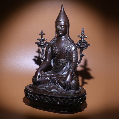 Longchenpa Oxidized Copper Statue. Two Colors
