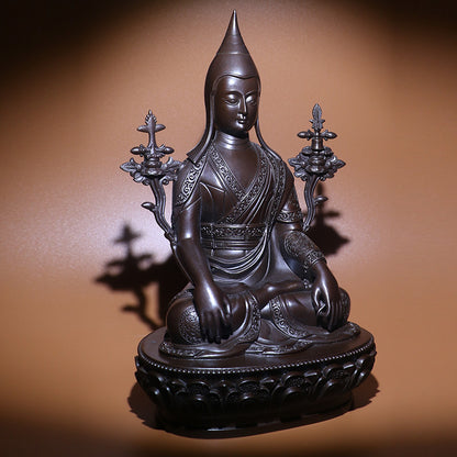 Longchenpa Oxidized Copper Statue. Two Colors